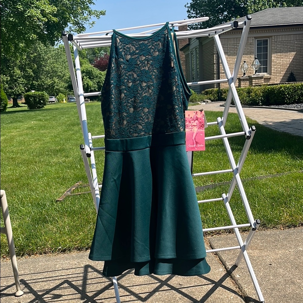 Emerald Sundae Teal Lace Dress